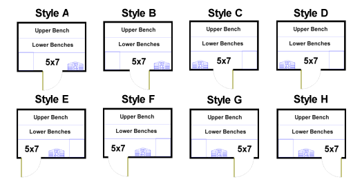 5 x 7 Sauna Layouts