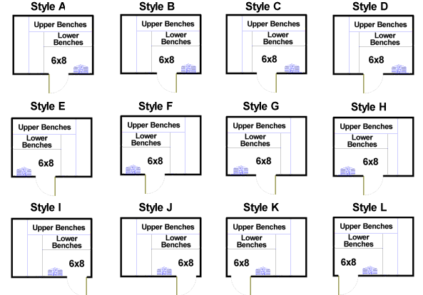 6 x 8 Sauna Layouts