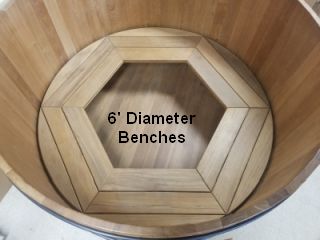 6 foot diameter bench
